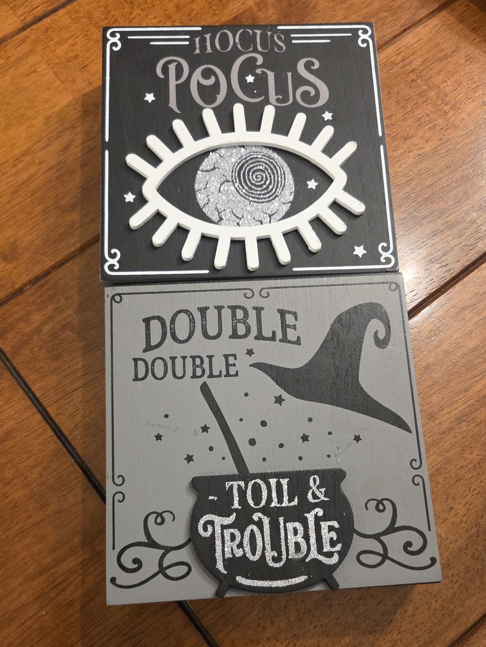 Halloween Wood Pictures Set Of 2